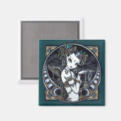"Melita" Goth Tribal Fusion Dancer Angel Magnet (Recto/Verso)