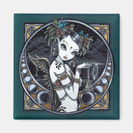 "Melita" Goth Tribal Fusion Dancer Angel Magnet (Devant)