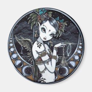 "Melita" Gothic Tribal Fusion Dancer Art Magnet Magneet