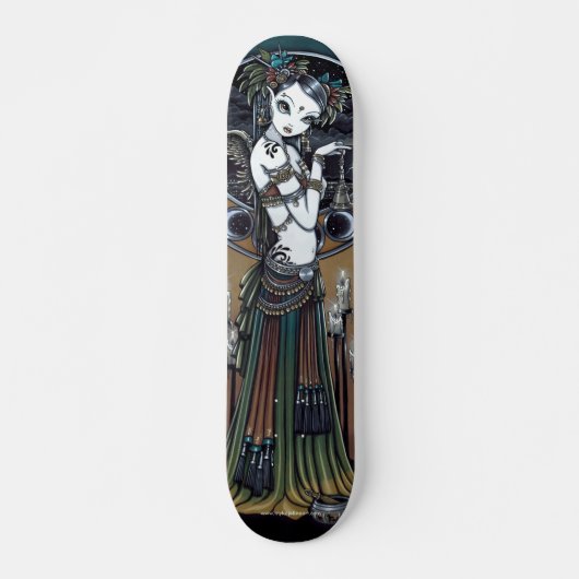 "Melita" Tribal Fusion Dancer Angel Skateboard (Voorkant)