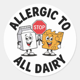 Melk Allergie Alert Ronde Sticker