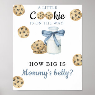 Melk baby shower - Hoe groot is mama's buik Poster