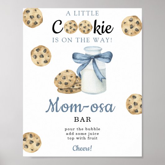 Melk baby shower Momosa bar Poster (Voorkant)