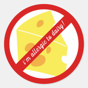 Melk/Cheese Allergy Alert Ronde Sticker