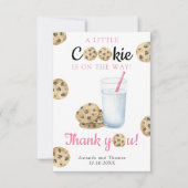 Melk & Cookies Baby shower - Dank u kaart (Voorkant)