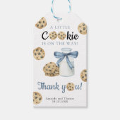 Melk & Cookies Baby shower - Dank u kaart Cadeaulabel (Voorkant)