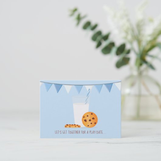 Melk & Cookies Speel Datum Bellen Kaarten (Staand voorkant)