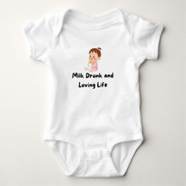 👶 "Melk Drink en liefdevol leven" Baby T-shirt 🍼