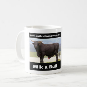 Melk een stier koffiemok