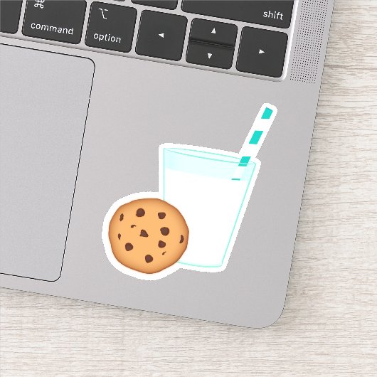 Melk en Chocolade Chip Cookie Sticker (Detail)