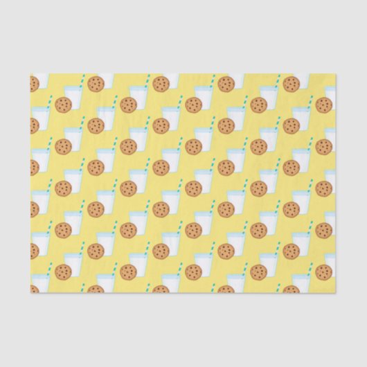 Melk en Chocolade Chip Cookie Tissuepapier (Voorkant)