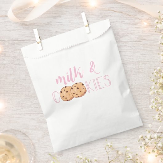 Melk en Cookies Roze Verjaardagsfeest Bedankzakje (Geknipt)