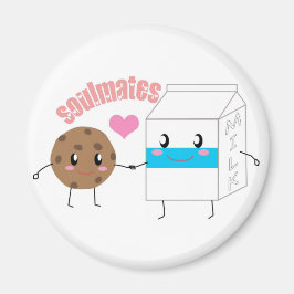 Melk en koekje 2 inch ronde magneet