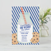 Melk en koekje gecombineerd Verjaardag Kaart (Staand voorkant)