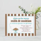 Melk en koekjes (Aqua/Brown) Kaart (Staand voorkant)