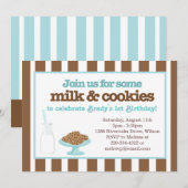 Melk en koekjes (Aqua/Brown) Kaart (Voorkant / Achterkant)