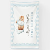 Melk en koekjes baby shower spandoek (Verticaal)
