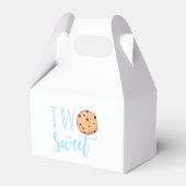 Melk en koekjes blauw 2e verjaardag twee zoet bedankdoosjes (Voorkant Zijde)