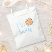 Melk en koekjes blauw 2e verjaardag twee zoet bedankzakje (Geknipt)