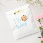 Melk en koekjes blauw 2e verjaardag twee zoet bedankzakje (Gezegeld)