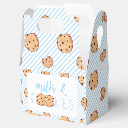 Melk en koekjes blauw Verjaardagsfeest Bedankdoosjes (Geopend)