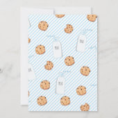 Melk en Koekjes blauwe jongen eerste verjaardag Kaart (Achterkant)