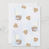 Melk en koekjes Blue Baby Boy Shower Party Kaart (Achterkant)