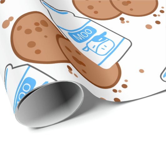 Melk en koekjes cadeaupapier (Rol Hoek)