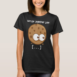 Melk en koekjes die we met elkaar verbinden als ov t-shirt