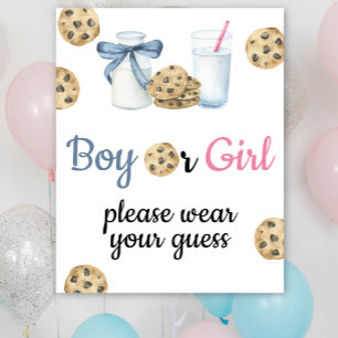 Melk en koekjes - draag uw gok poster