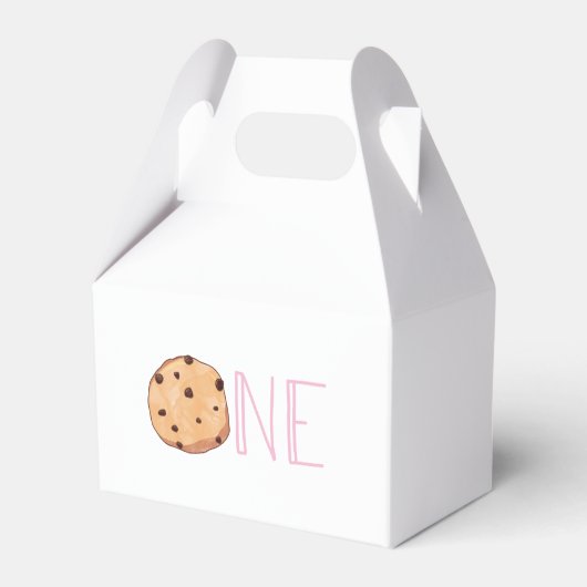 Melk en Koekjes Eerste Verjaardag Bedankdoosjes (Voorkant Zijde)