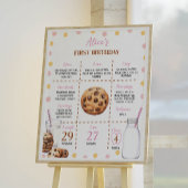 Melk en koekjes Eerste Verjaardag Milestone Poster