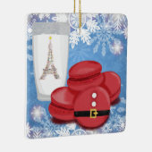 Melk en koekjes Franse Macarons Eiffeltoren Keramisch Ornament (Rechts)