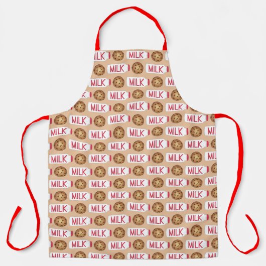 Melk en koekjes Jug Bottle Chocolate Chip Cookie Schort (Voorkant)
