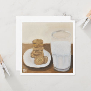 Melk en koekjes kaart