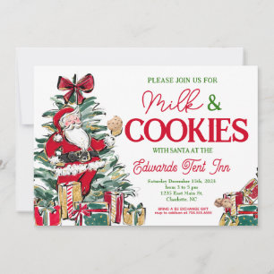 Melk en koekjes met de kerstman, Kerstmanontbijt, Kaart