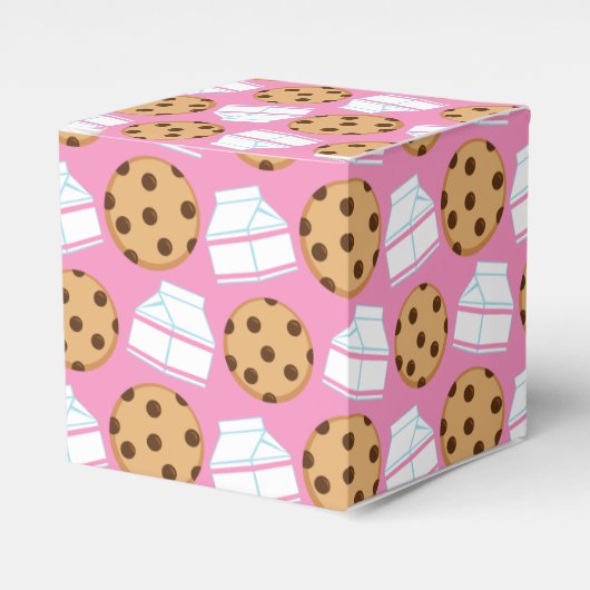 Melk en koekjes Patroon Bedankdoosjes (Voorkant Zijde)