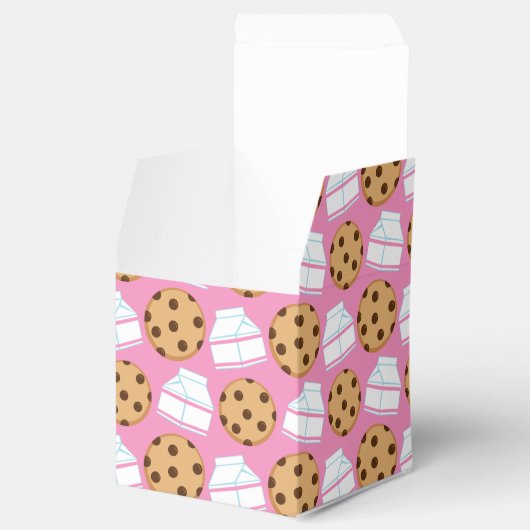 Melk en koekjes Patroon Bedankdoosjes (Geopend)