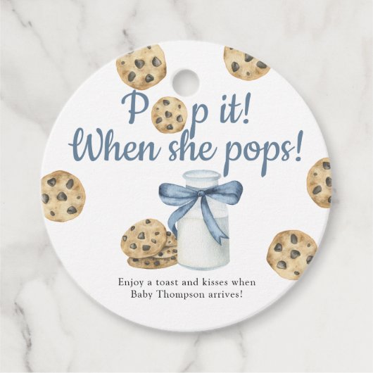 Melk en koekjes Poppen het! Als ze pop Bedankjes Labels (Voorkant)