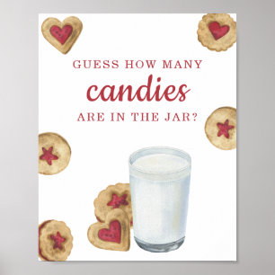 Melk en Koekjes - Raad hoeveel snoepjes Poster