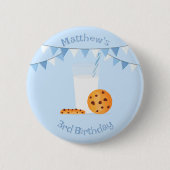 Melk en koekjes ronde button 5,7 cm (Voorkant)