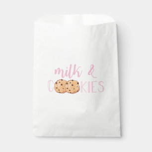 Melk en koekjes Roze Birthday Party Bedankzakje