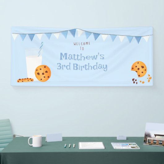 Melk en koekjes spandoek (Beurs)