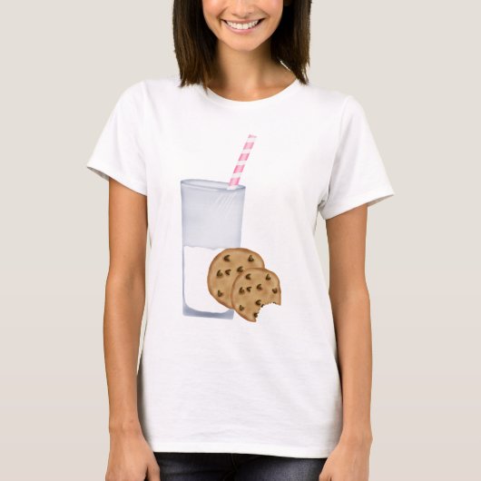 melk en koekjes t-shirt (Voorkant)