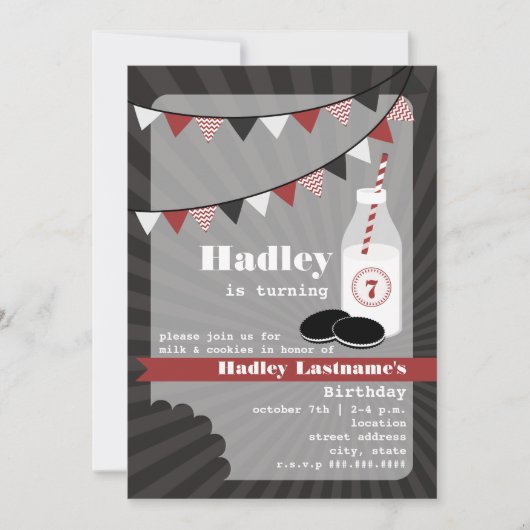 Melk en koekjes van zaterdag - chocolade koekjes kaart (Voorkant)