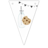 Melk en koekjes Verjaardag Bunting Banner Decor (Eerste vlag)