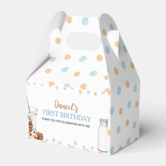 Melk en koekjes verjaardagsfeestje gunstbox bedankdoosjes (Achterkant)