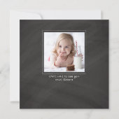 Melk en koekjes verjaardagsuitnodiging -  Cha Kaart (Achterkant)