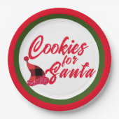  melk en koekjes voor Kerstmis Papieren Bordje (Voorkant)