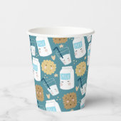 Melk- en koekjespapierbekertjes papieren bekers (Achterkant)